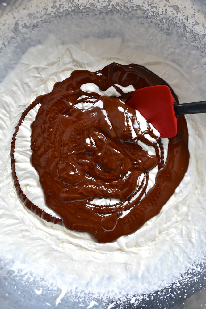 Dark Chocolate Cherry Cordial No-Churn Ice Cream ciaochowbambina.com