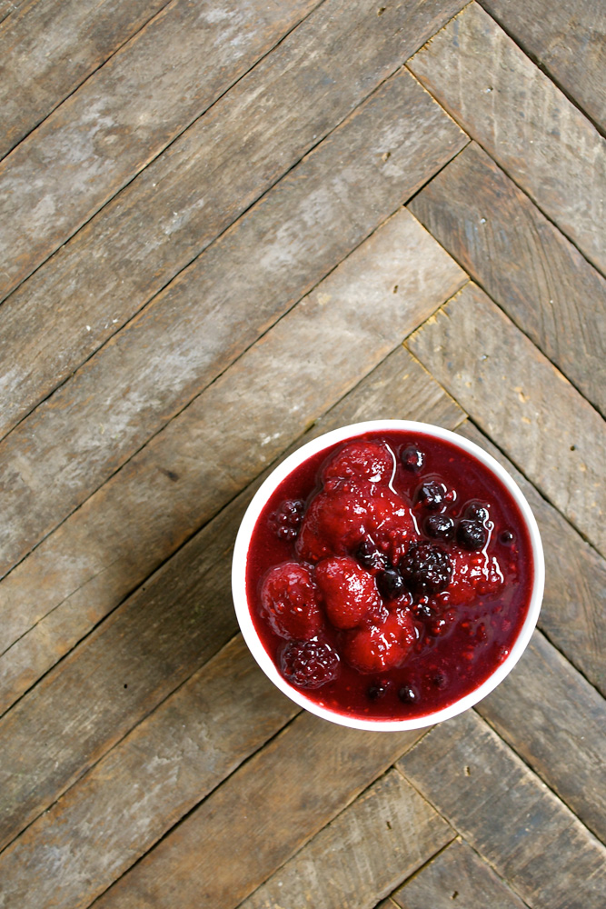 RumChata French Toast with Warm Berry Compote ciaochowbambina.com