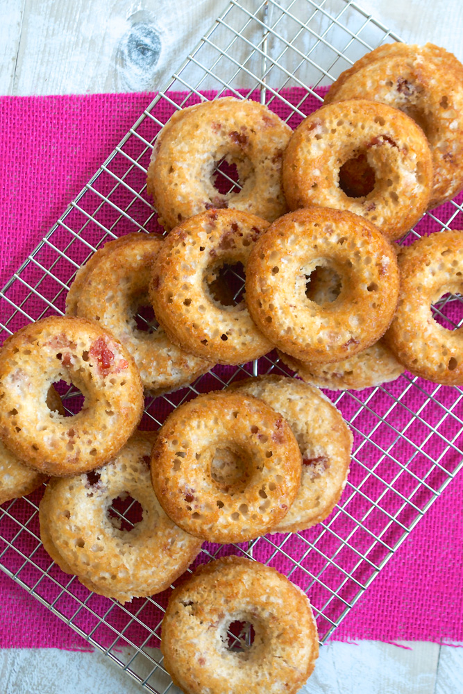 Baked Strawberry Doughnuts with Fresh Strawberry Glaze ciaochowbambina.com