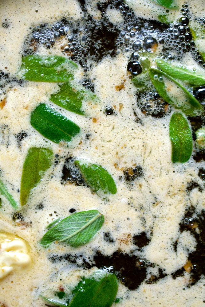 Linguine with Sweet Sausage, White Truffle Butter, Sage & Parmesan ciaochowbambina.com