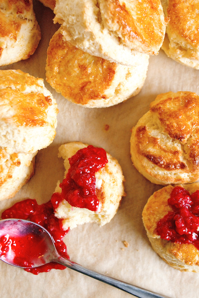 Sweet Cream Scones with Homemade Raspberry Sauce ciaochowbambina.com