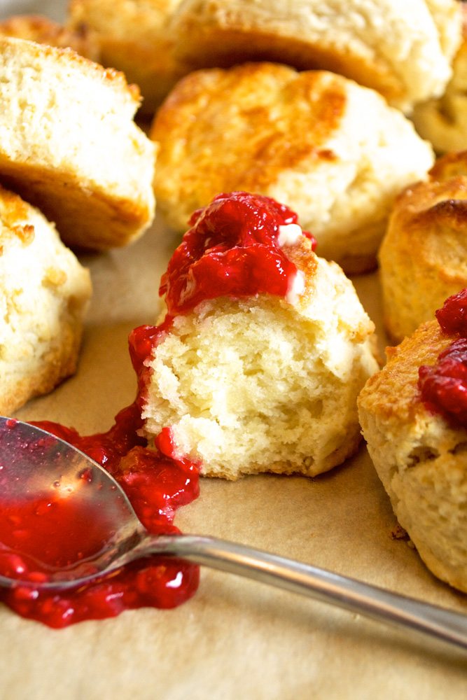 Sweet Cream Scones with Homemade Raspberry Sauce ciaochowbambina.com