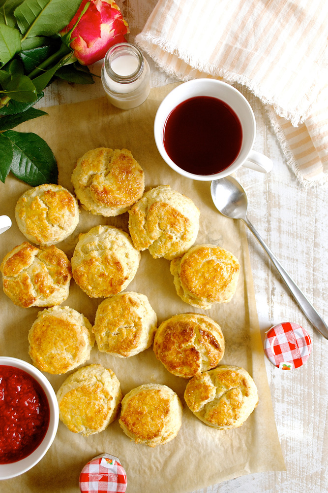 Sweet Cream Scones with Homemade Raspberry Sauce ciaochowbambina.com