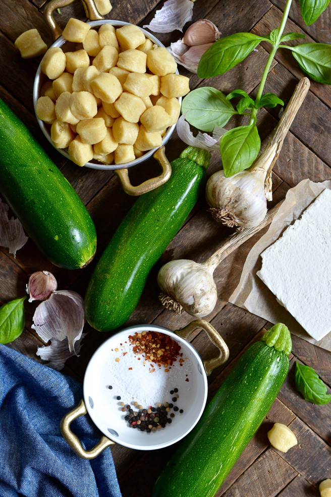 Gnocchi with Zucchini, Fresh Herbs and Ricotta Salata ciaochowbambina.com