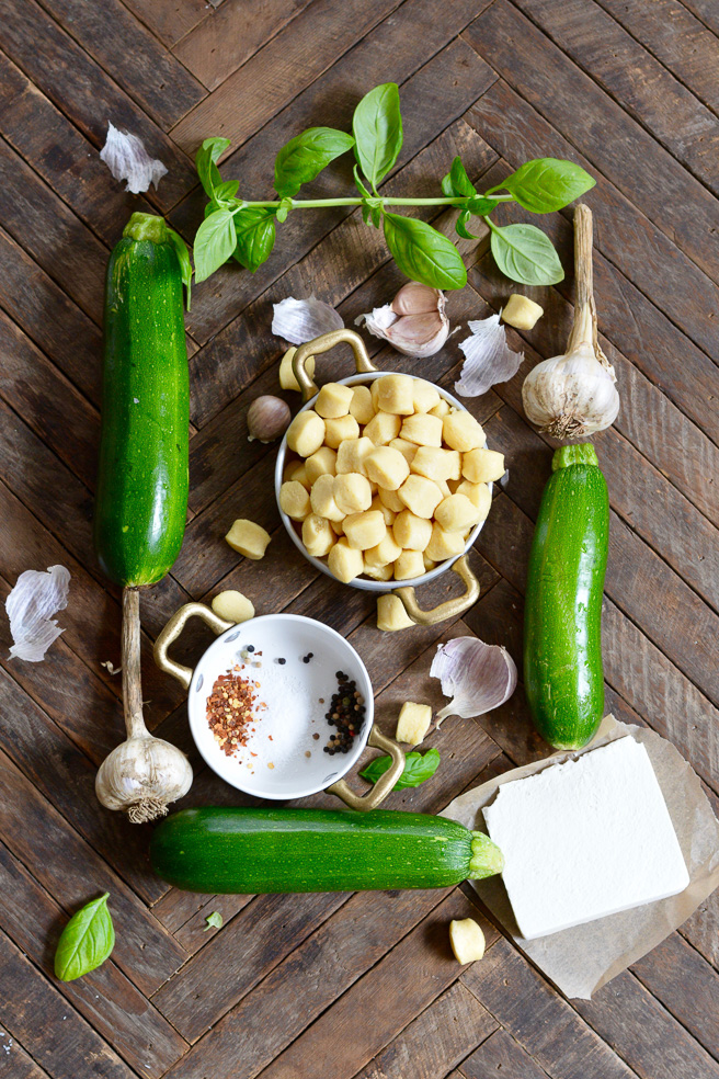 Gnocchi with Zucchini, Fresh Herbs and Ricotta Salata ciaochowbambina.com