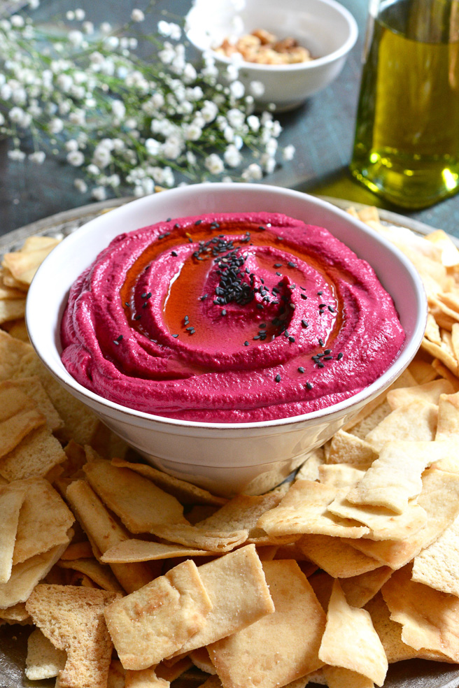 Creamy Roasted Beet Hummus ciaochowbambina.com