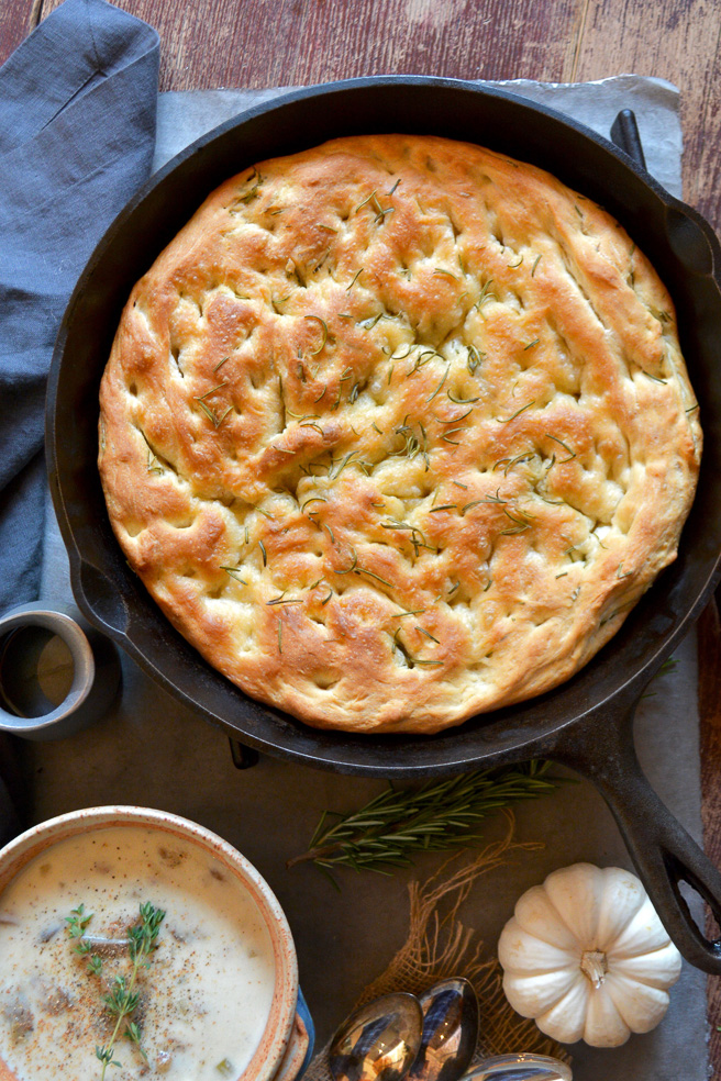 cast-iron-rosemary-focaccia www.ciaochowbambina.com