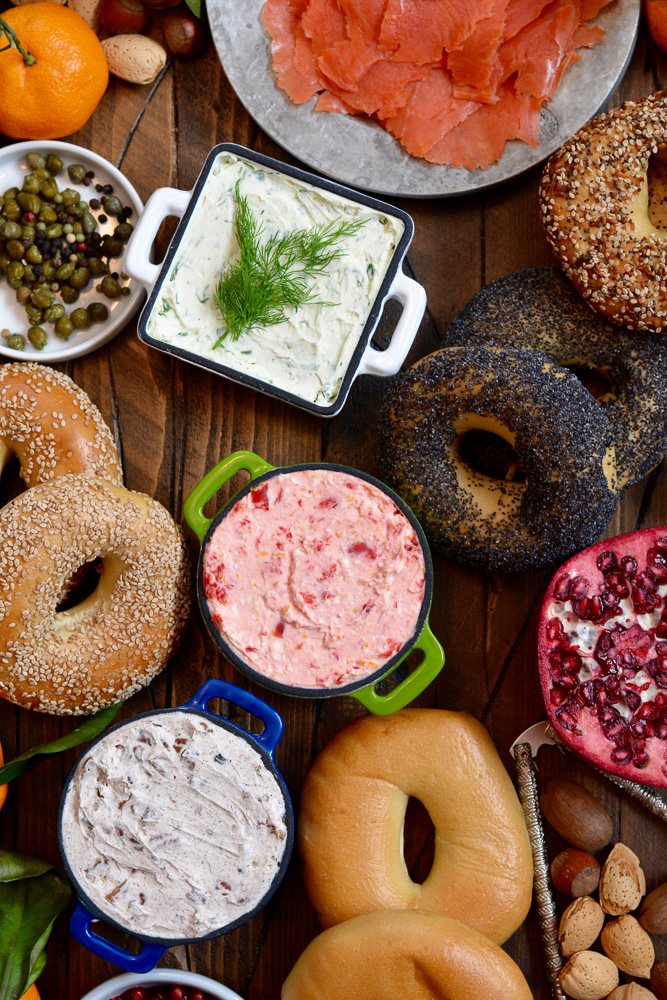 flavored-cream-cheese-3-ways ciaochowbambina.com