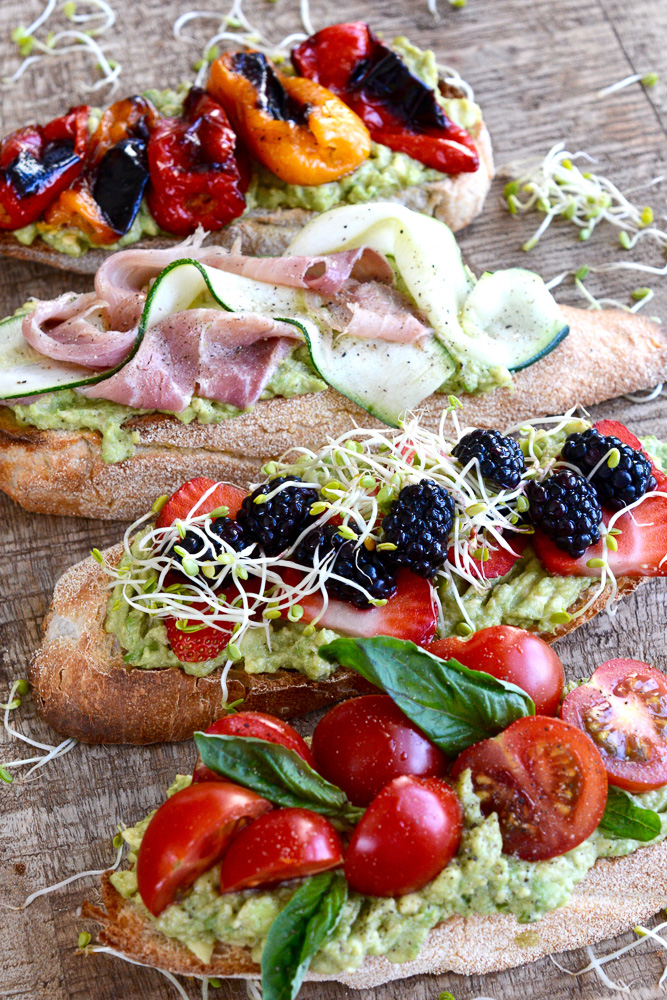 Avocado Crostini 4 Ways ciaochowbambina.com
