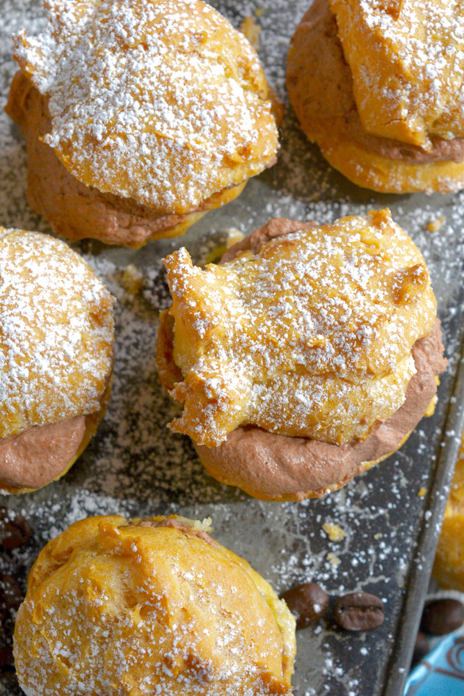 Miniature Mocha Cream Puffs ciaochowbambina.com