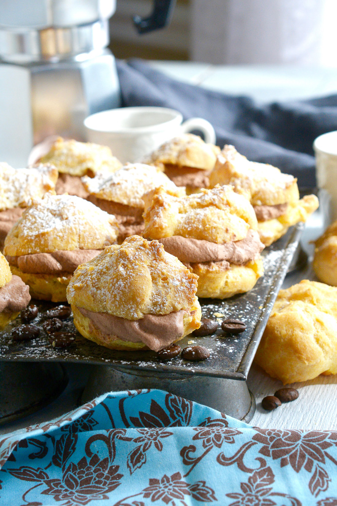 Miniature Mocha Cream Puffs ciaochowbambina.com