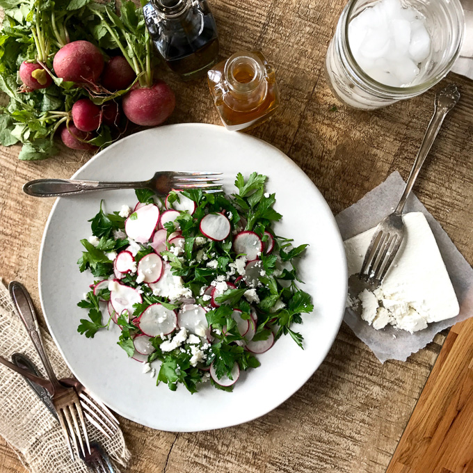 Radish and Parsley Salad with Ricotta Salata ciaochowbambina.com