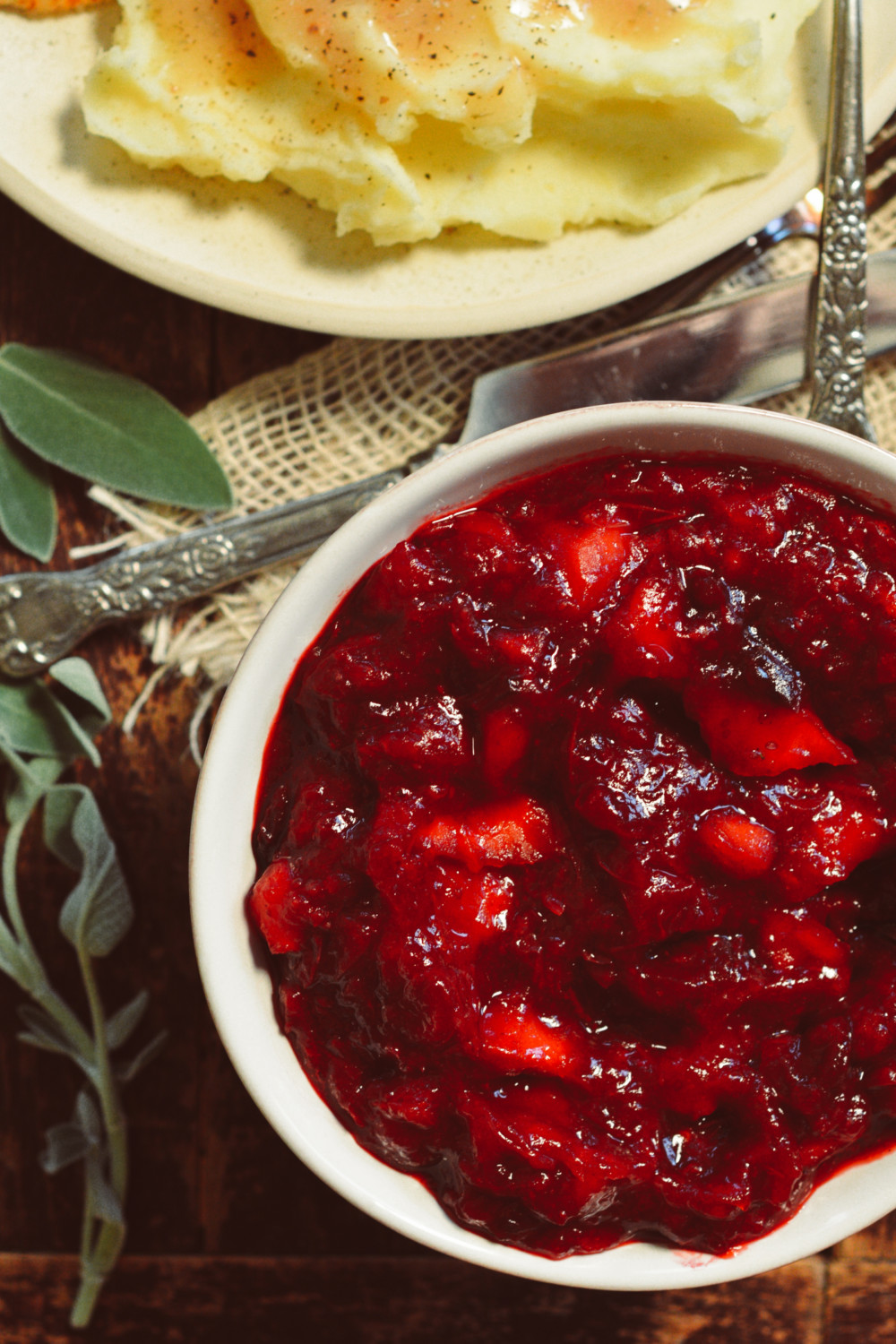 Herb Roasted Turkey Breast with Apple Cranberry Relish ciaochowbambina.com