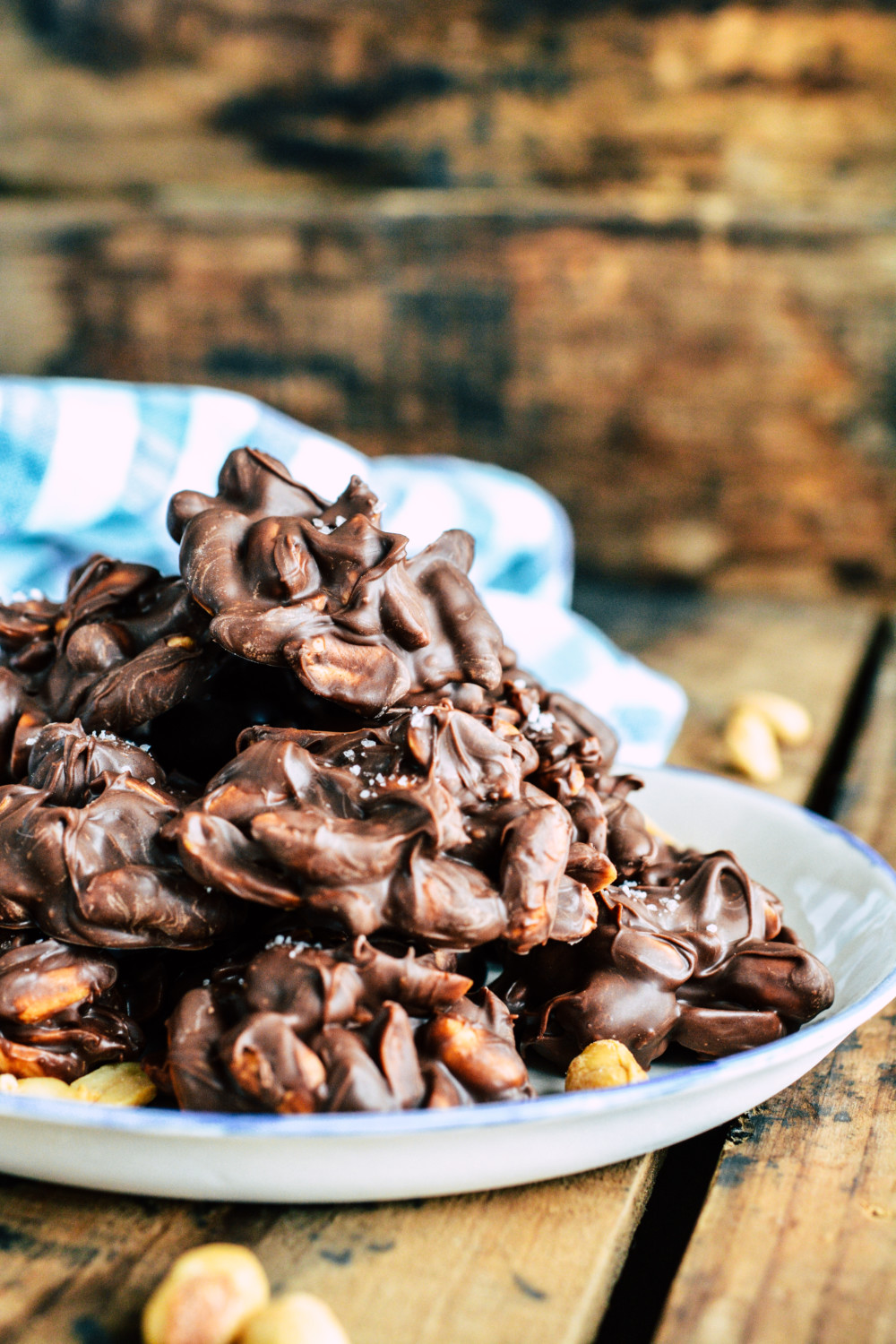 Milk Chocolate Roasted Peanut Clusters ciaochowbambina.com