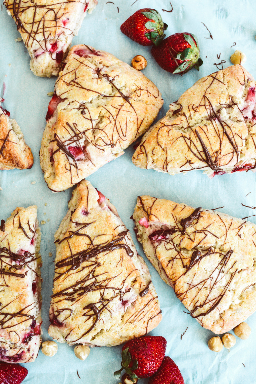 Strawberry Hazelnut Sweet Cream Scones ciaochowbambina.com