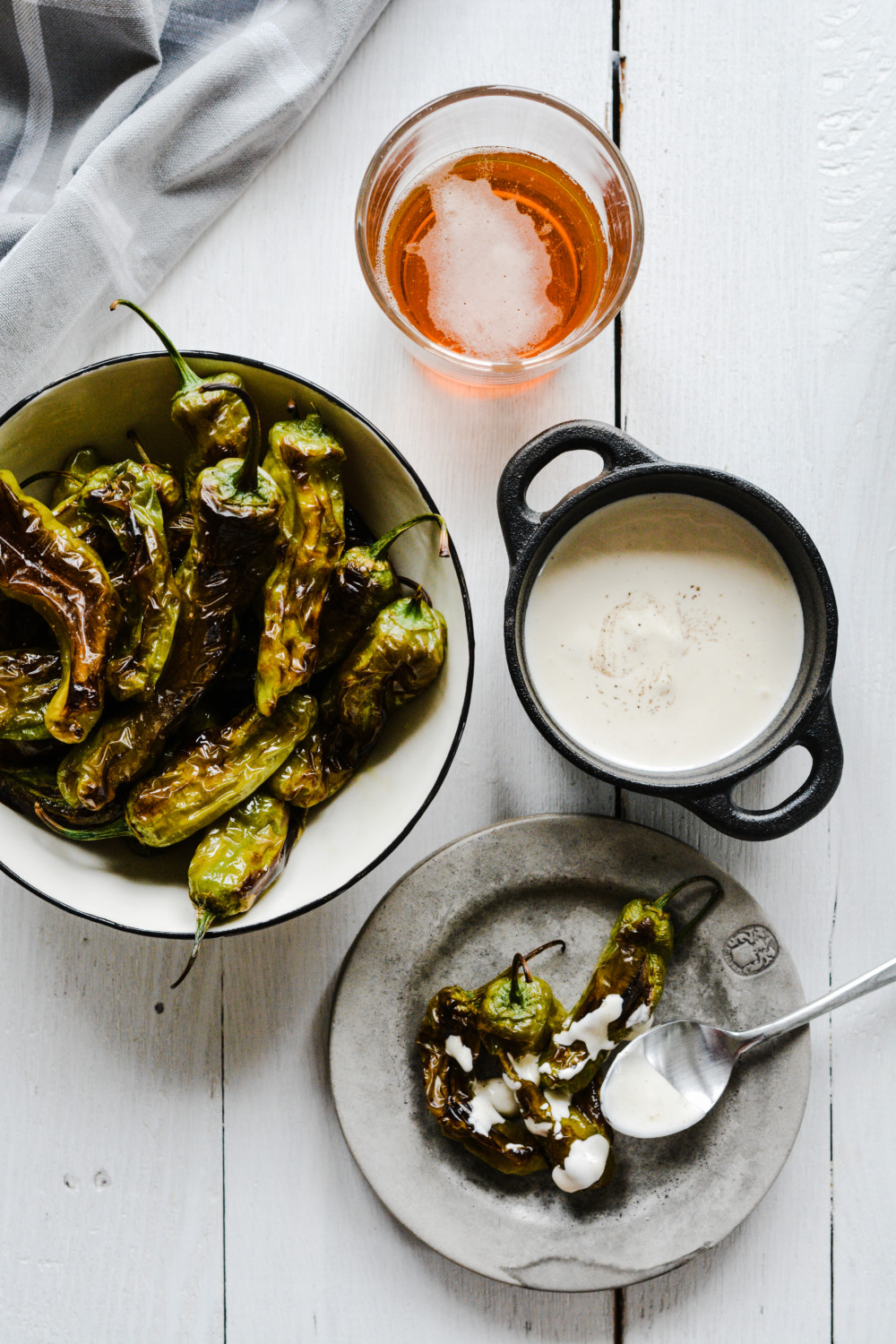 Blistered Shishito Peppers with Lemon Aioli ciaochowbambina.com