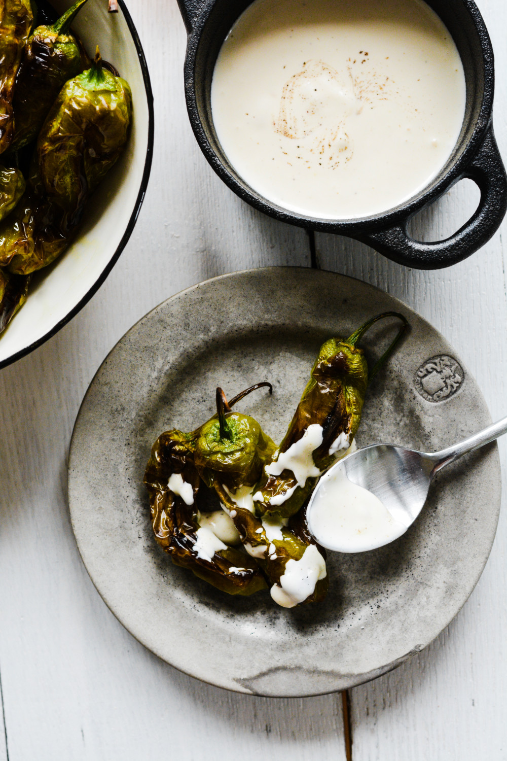 Blistered Shishito Peppers with Lemon Aioli ciaochowbambina.com