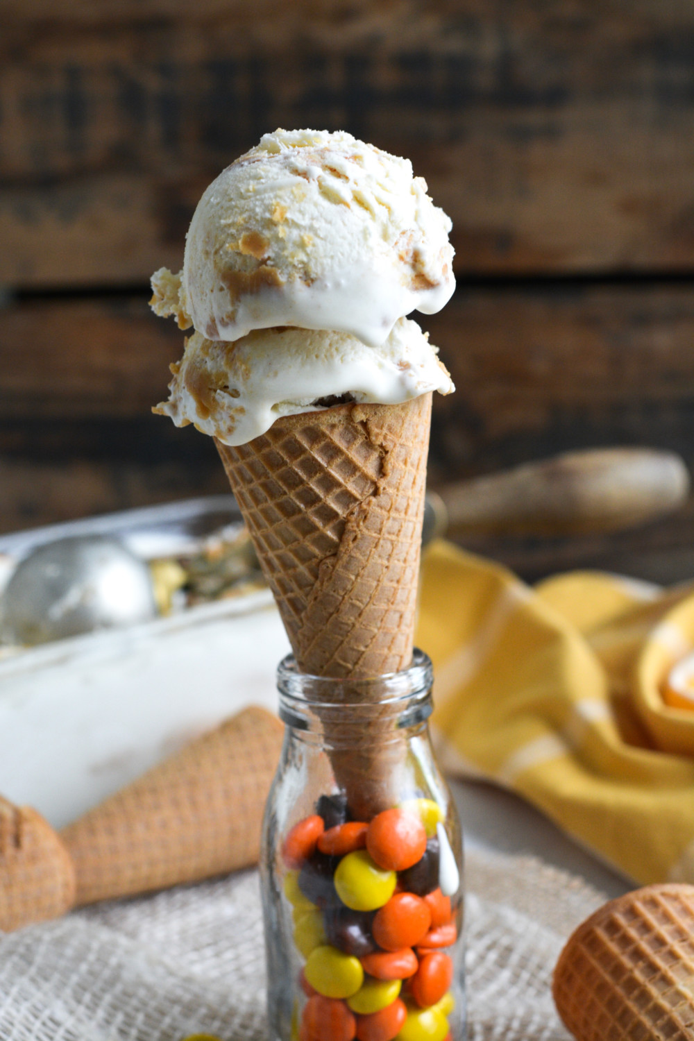 Creamy Peanut Butter No-Churn Ice Cream ciaochowbambina.com