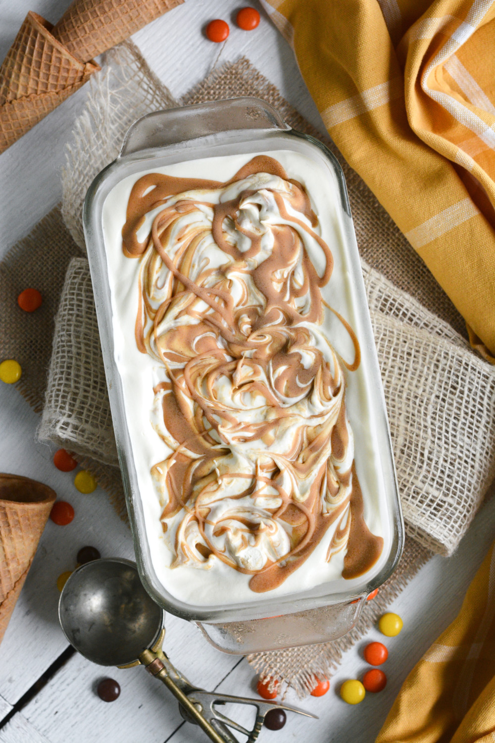 Creamy Peanut Butter No-Churn Ice Cream ciaochowbambina.com