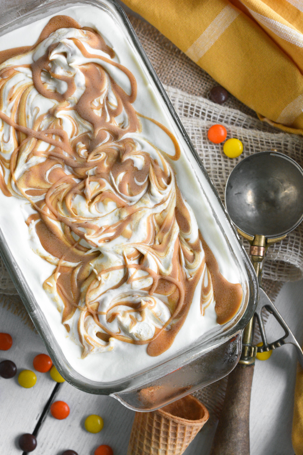 Creamy Peanut Butter No-Churn Ice Cream ciaochowbambina.com