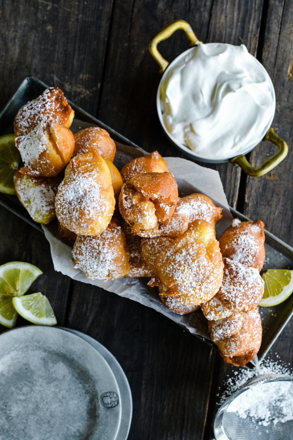 Lemon Zeppole with Homemade Whipped Cream ciaochowbambina.com