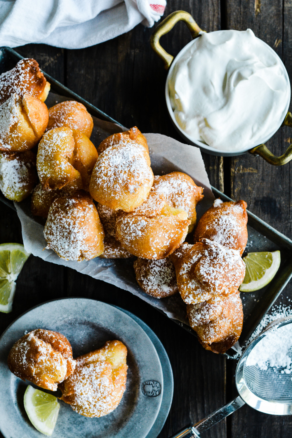Lemon Zeppole with Homemade Whipped Cream ciaochowbambina.com