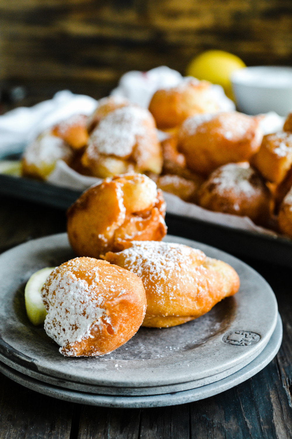 Lemon Zeppole with Homemade Whipped Cream ciaochowbambina.com