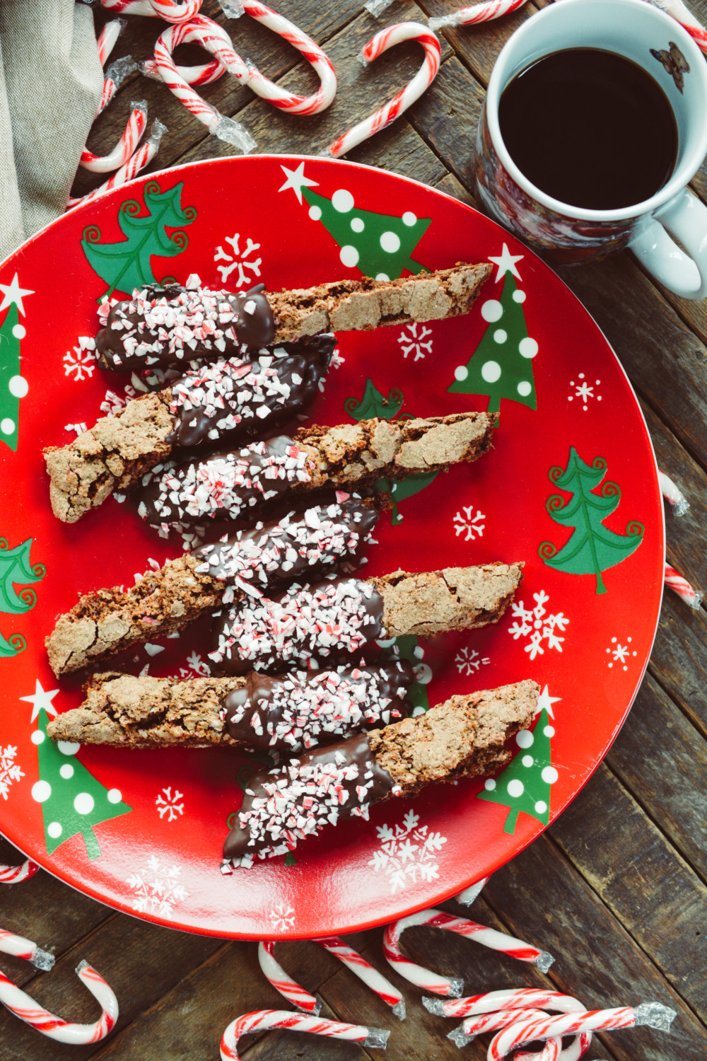 Chocolate Candy Cane Biscotti ciaochowbambina.com