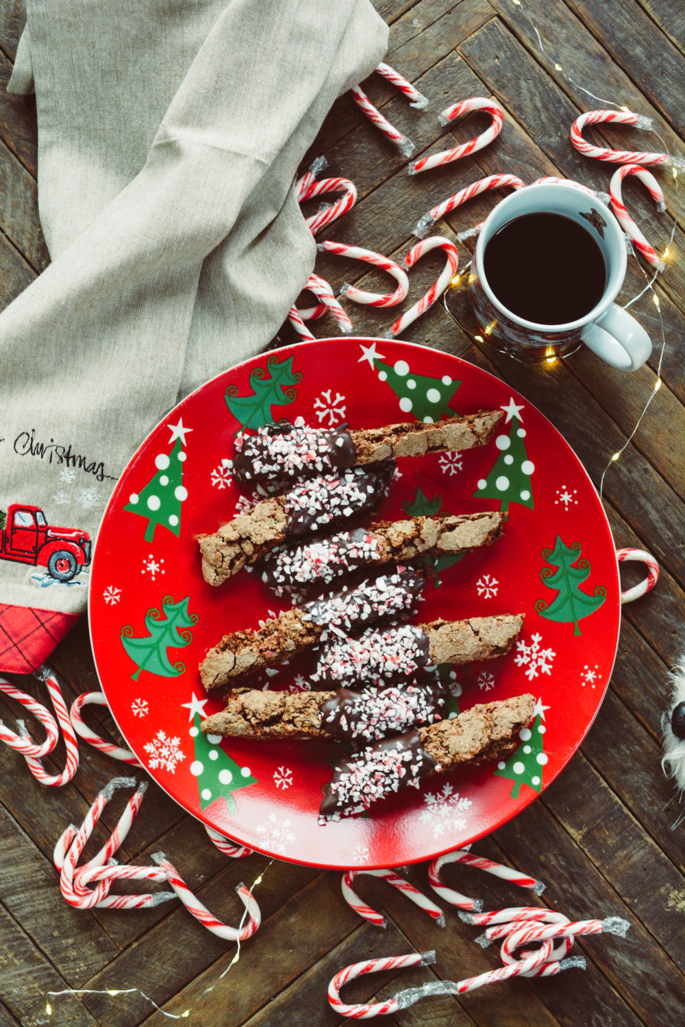 Chocolate Candy Cane Biscotti ciaochowbambina.com