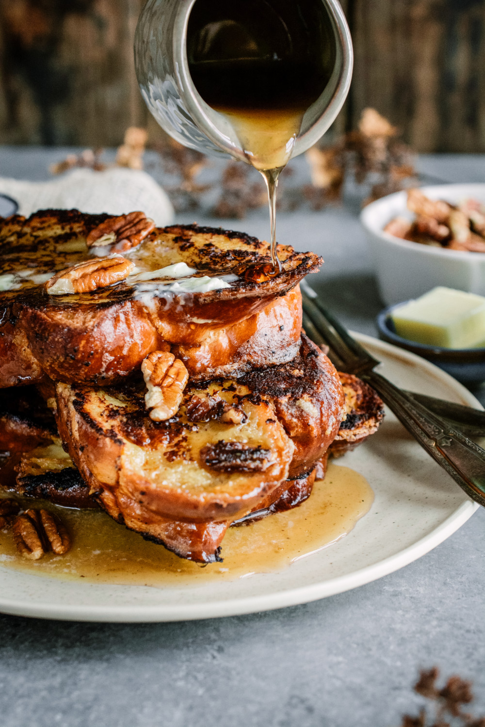 4-Ingredient Butter Pecan Ice Cream French Toast ciaochowbambina.com