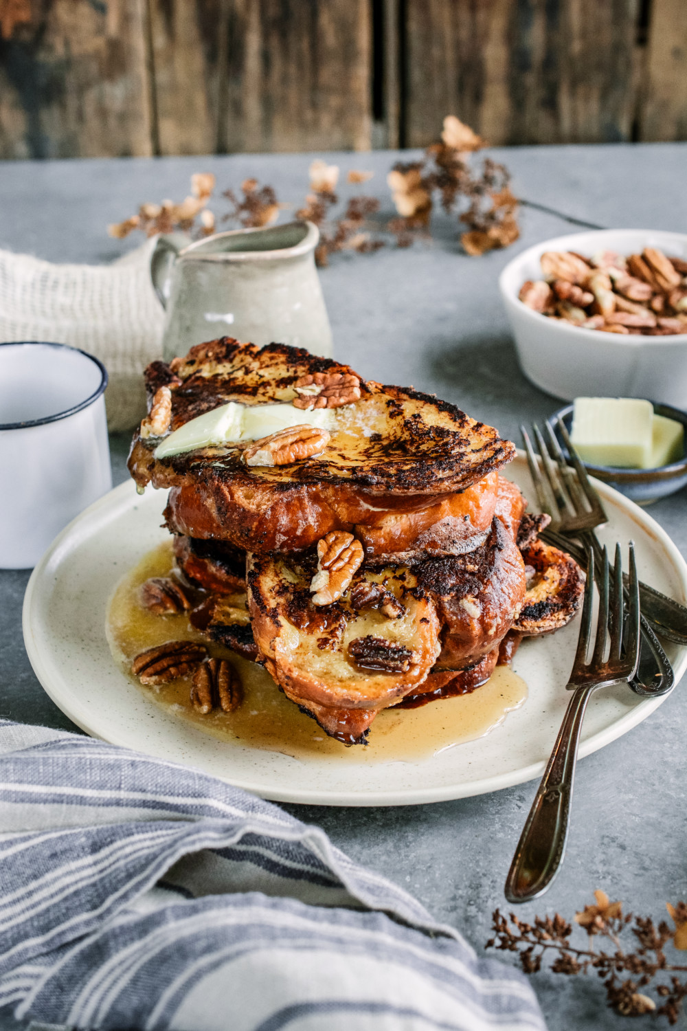 4-Ingredient Butter Pecan Ice Cream French Toast ciaochowbambina.com