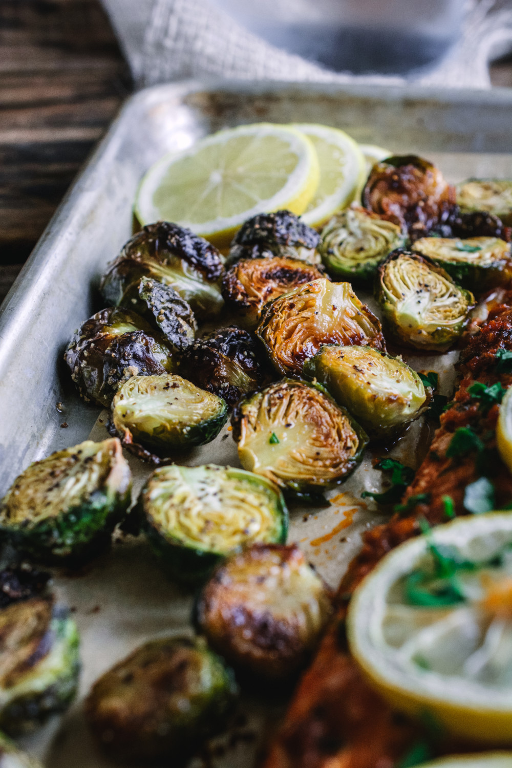 Pan Roasted Citrus Glazed Salmon with Brussels Sprouts ciaochowbambina.com