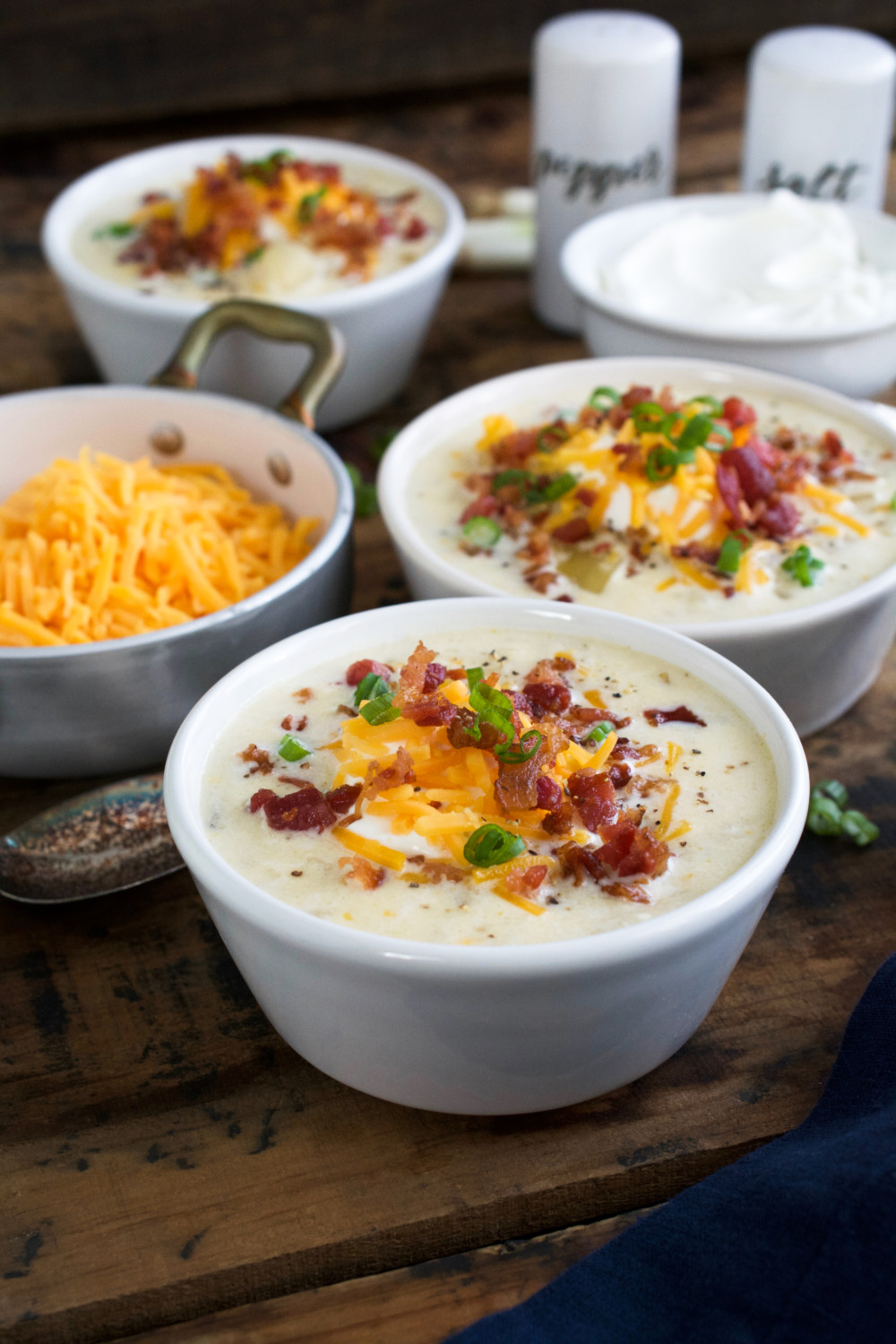 Slow Cooker Loaded Baked Potato Soup ciaochowbambina.com