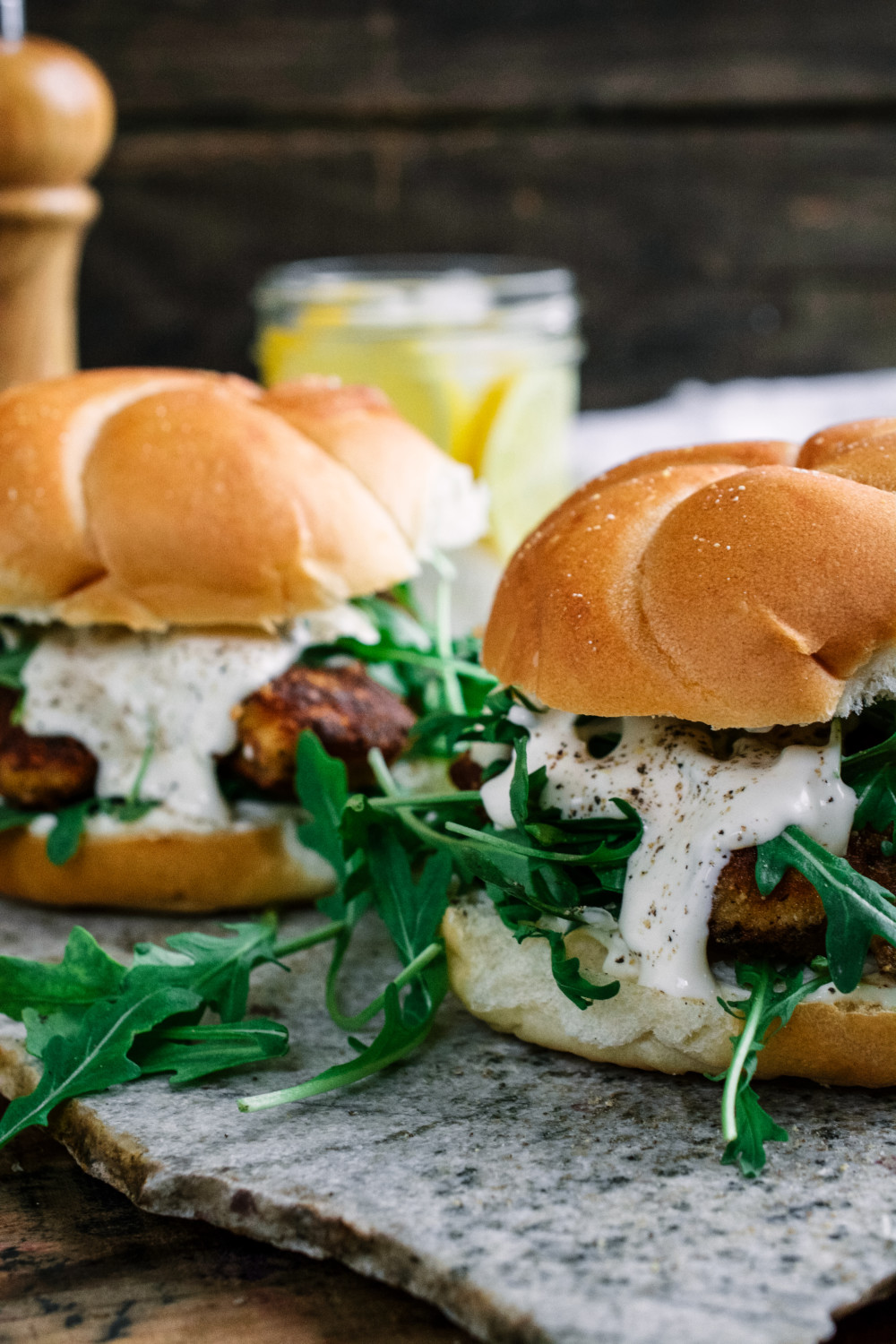 This Chicken Cutlet with Lemon Mayonnaise and Arugula Sandwich is the ultimate in flavor and crunch! ciaochowbambina.com #chickencutlet #chickensandwich #cutletsandwich #italianfood #ciaochowbambina