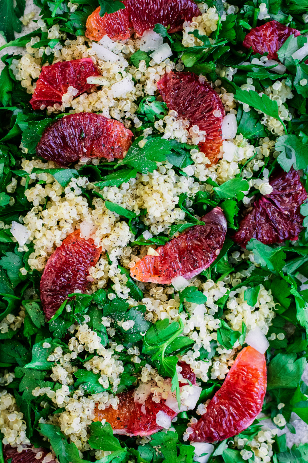 Quinoa Tabbouleh with Blood Orange & Citrus Vinaigrette ciaochowbambina.com