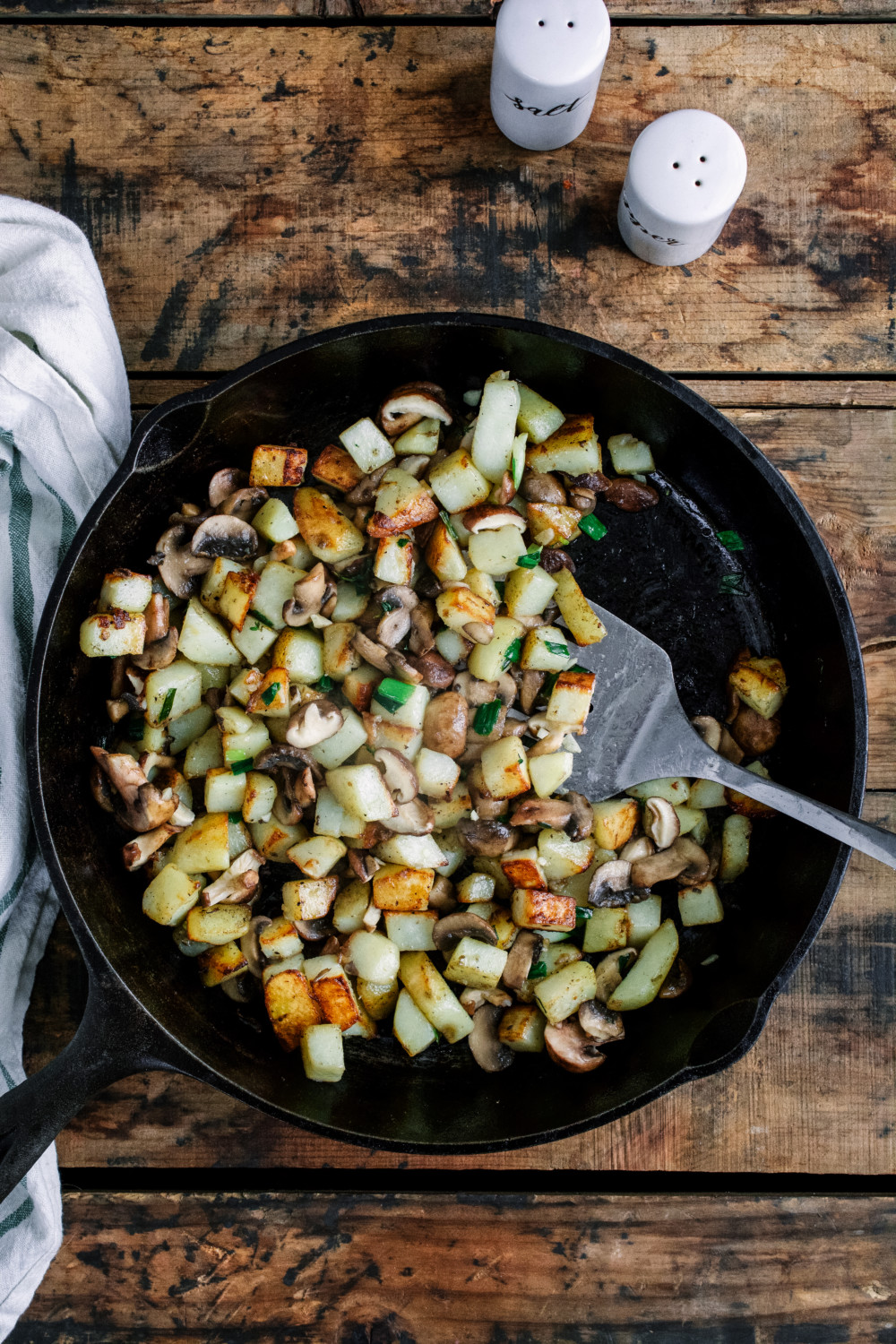 Wild Mushroom, Green Onion & Feta Frittata