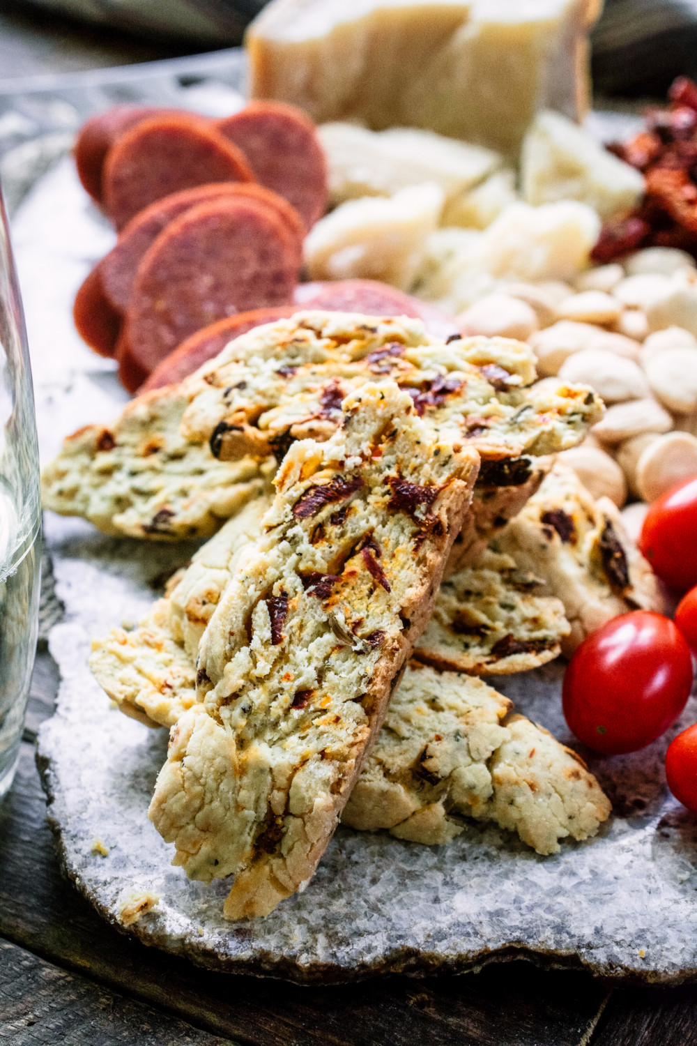 Sun-Dried Tomato, Fennel & Parmesan Biscotti